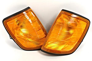 Mercedes W124 1985-1995 AMBER Corner Lights Turn Signals PAIR OEM - Picture 1 of 2