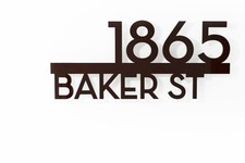 House Number Sign Plaque Street Name Black Acrylic Home Address