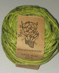 Sins and Needless HELIX 100% SW Merino Green Star 400 Yds 100 Grams - Picture 1 of 12