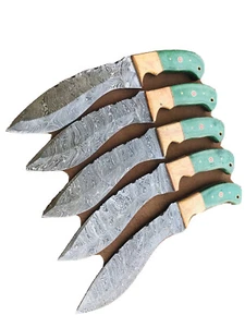 CUSTOM HAND MADE DAMASCUS STEEL KUKRI HAND MADE KNIVES (lot Of 5).new - Picture 1 of 9