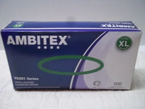 Ambitex V5201 Vinyl Handschuhe 100 Stück XL transparent - Bild 1 von 2