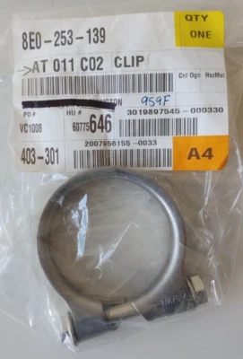 Abrazadera de tubo de escape genuina nueva para Volkswagen 10-17 CC 06-10 Passat 8E0-253-139 Foto 1 de 2