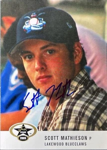 2005 Just Minors 35 Scott Mathieson Rookie Philadelphia Phillies AUTO SIGNED COA - Picture 1 of 1