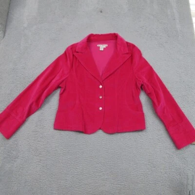 AMI Blazer Jacket Womens XL Pink Faux Suede Western Y2K Boho Statement Piece - Image 1 of 4