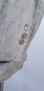 46L Brooks Brothers SILK WOOL Herringbone Tweed 4season Blazer Jacket Sport Coat - Picture 1 of 7