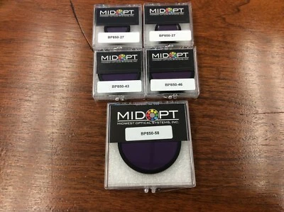 BP850-25.4 40.5 43 46 49 52 55 58 MIDWEST OPTICAL MIDOPT NEAR-IR BANDPASS FILTER - Image 1 of 4