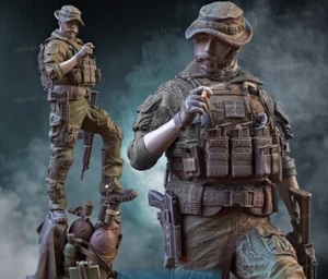 1/24 1/18 Captain Price Soldiers Unpainted Unassembled Model Garage Kits - Picture 1 of 3