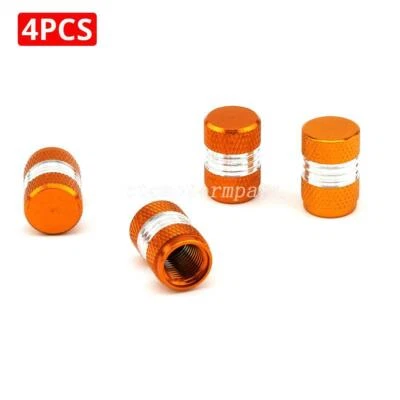 4 Gold Cylindrical Tire/Wheel Air Stem Valve Caps for Harley-Davidson Motorcycle - Image 1 of 3