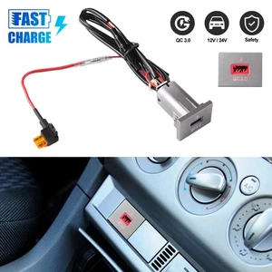Für Ford Focus MK2 Transit Auto Steckdose USB-A QC3.0 Ladegerät Buchse Silbern - Picture 1 of 13