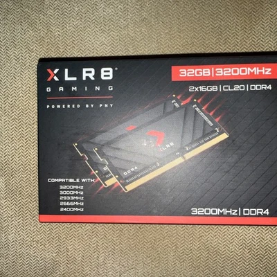PNY XLR8 Gaming 32GB (2x16GB) DDR4 DRAM 3200MHz (PC4-25600) DIMM Memory Kit - Image 1 of 4
