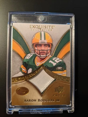 Aaron Rodgers Exquisite Collect. #16/40 Rare Gold w/ patch - Image 1 of 3