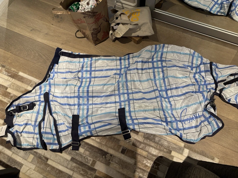 "Nueva hoja para moscas Pessoa con cubierta para vientre zafiro a cuadros 72""" Foto 1 de 4