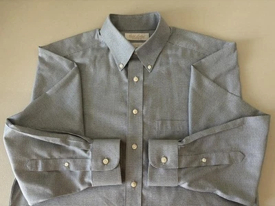 ROUNDTREE & YORKE Gold Label  Blue & White Check Dress Shirt  15½ 34 - Image 1 of 4