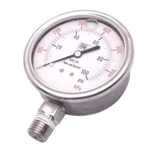 Nuova Fima 1.18.3.D.C.0/600PSI.21M Pressure Gauge, 2-1/2in, 100psi, 1/4" NPT - Picture 1 of 5
