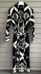 Neu ohne Etikett Ralph Lauren langer handgestrickter Southwestern Azteken Pullover Mantel L - Bild 1 von 14