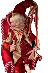 33" RAZ Imports Elfe Einweg Rot Gold Große Weihnachtsdeko (beschädigt) - Bild 1 von 19