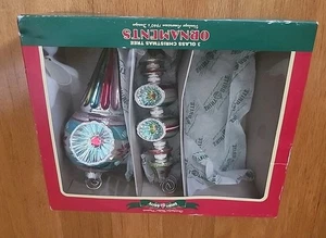 Christopher Radko Shiny Brite Christmas XL 2 Ornamente Einzug 1940 Reproduktion - Bild 1 von 21