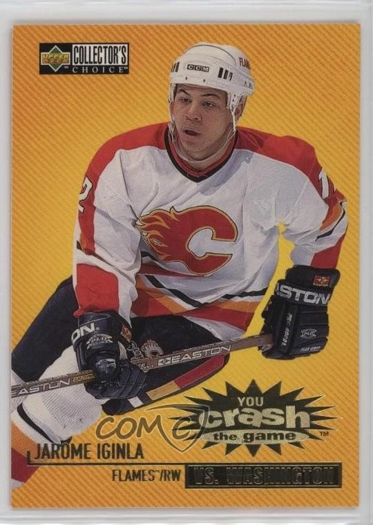 1997-98 Collector's Choice You Crash the Game Jarome Iginla (vs Washington) HOF - Image 1 of 2