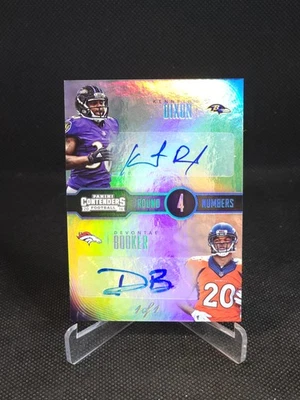 2016 Panini Contenders Kenneth Dixon Devontae Booker Round Numbers 1/1 Auto #14 - Image 1 of 2