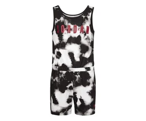 Jordan G Tie Dye Aj Romper Girls Tank Tops Size L, Color: Black Clouds - Picture 1 of 2