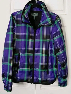 Lauren Ralph Lauren LRL  Jacket Activewear Womens Plaid Drawstring Zip Up Medium - Image 1 of 4