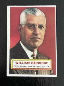 1956 Topps William Harridge A.L. President Card #1 Gray Back - EX - Picture 1 of 2