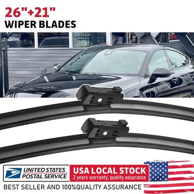 JUEGO DE 2 limpiaparabrisas para todas las estaciones tamaño 26" y 21" para Audi A7 Quattro 2012-2018 Foto 1 de 4
