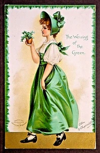 St. Patricks Day "The Wearing of the Green" Intl. Art  Signed Clapsaddle - Picture 1 of 2