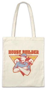 House Builder I Stofftasche Einkaufstasche Housebuilder Bricklayer Mason - Picture 1 of 1