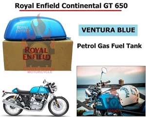 Royal Enfield "Continental GT 650" Ventura Blue "Petrol Fuel Tank" - Picture 1 of 9