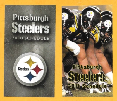 2010 & 2011 NFL Pittsburgh Steelers Football Pocket Schedule Lot - Image 1 of 2
