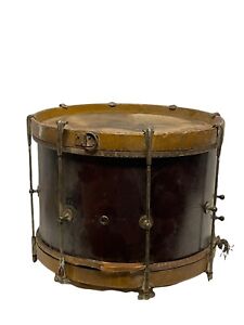 Painted 15”d X 11” Antique Marching Band Drum ca. 1900