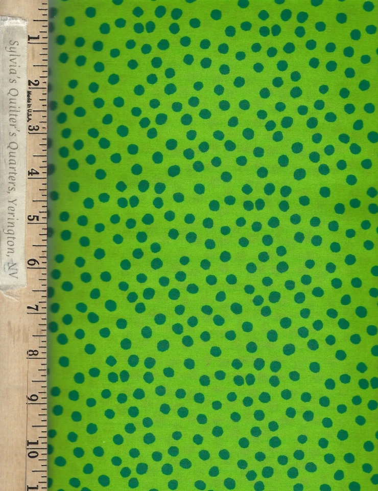 Party Parade 303 Green 100% Cotton FABRIC priced by the Yard - Image 1 of 1