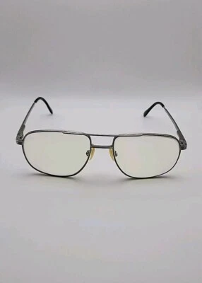 复古 Luxottica Hector 天然银色金属飞行员眼镜框 意大利  — 第 1/4 张图片