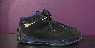 Nike Air Jordan XVIII 18 Negro Azul Real Hombre Talla 11 2003 RARO 305869-041 Foto 1 de 4