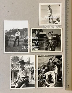 Vintage Overseas Chinese boy man photo x 5 Asia  - Picture 1 of 2