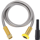 Metal Garden Hose 10FT - Short Hose Stainless Steel Heavy Duty Water Hose with S