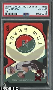 2000 Playoff Momentum X's Die-Cut #180 Tom Brady RC Rookie /199 PSA 8 LOOKS MINT