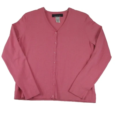 Suéter Jones New York Abotonado Mezcla Seda Rosa Manga Larga Talla Pequeña Foto 1 de 4