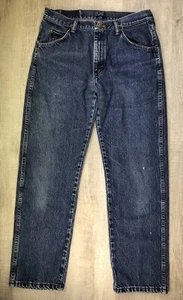 Wrangler Jeans Blue 100% Cotton 90s Medium Dark Wash Mens Size 32x30 - Picture 1 of 18