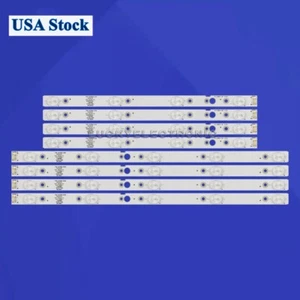 8Pcs/Set LED Strips For LG CRH-A4330300104L6CN CRH-A4330300105R74C 43UJ630V - Picture 1 of 9