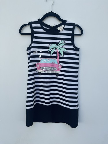 Vestito bambina Kate Spade bianco e nero a righe taglia 12