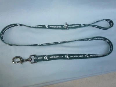 MICHIGAN STATE SPARTANS 4 фута длиной собаки/домашнего животного свинца/поводок размер маленький 3/4» широкий Sparo - Изображение 1 из 4
