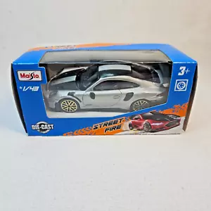 Maisto 2022 Street Fire Diecast Accelerate Silver 2019 Porsche 911 GT2 RS 1:43 - Foto 1 di 4