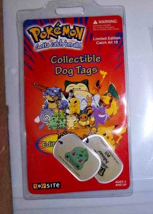 Pokemon Collectible Dog Tags Beedrill 1999 Vintage RARE Toy