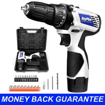 12V Lithium-Ion 2 Speed Cordless Drills Set Electric Screwdriver Drill Set Drill - Image 1 of 4