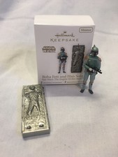 Star Wars ESB Boba Fett & Han Solo Carbonite Miniature Hallmark Ornament 2010