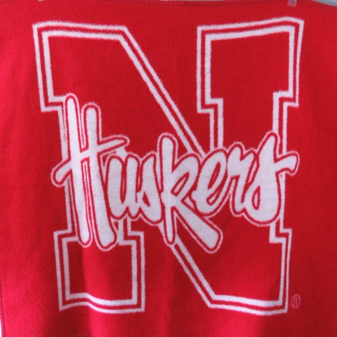 Nebraska Corn Huskers Throw Blanket Biederlack Vintage Cover