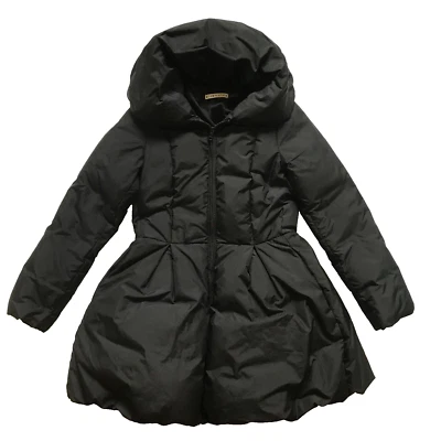 Casaco acolchoado feminino Alice + Olivia Blakeley pequeno preto comprimento médio preenchido - Imagem 1 de 4