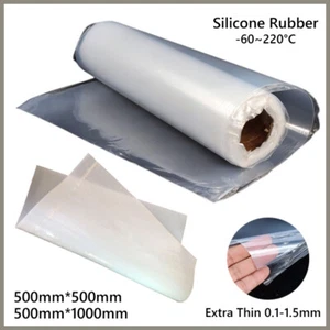 Hoja de sellado de goma de silicona transparente junta impermeable extra delgada de 0,1-1,5 mm - Imagen 1 de 8